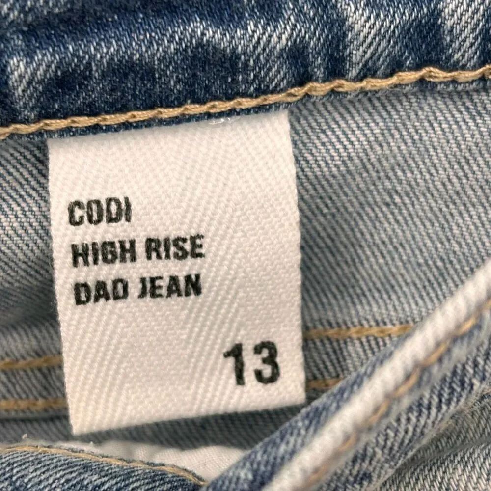 Eunina Codi High Rise Dad‎ Jean Distressed Size 32/13 NWT